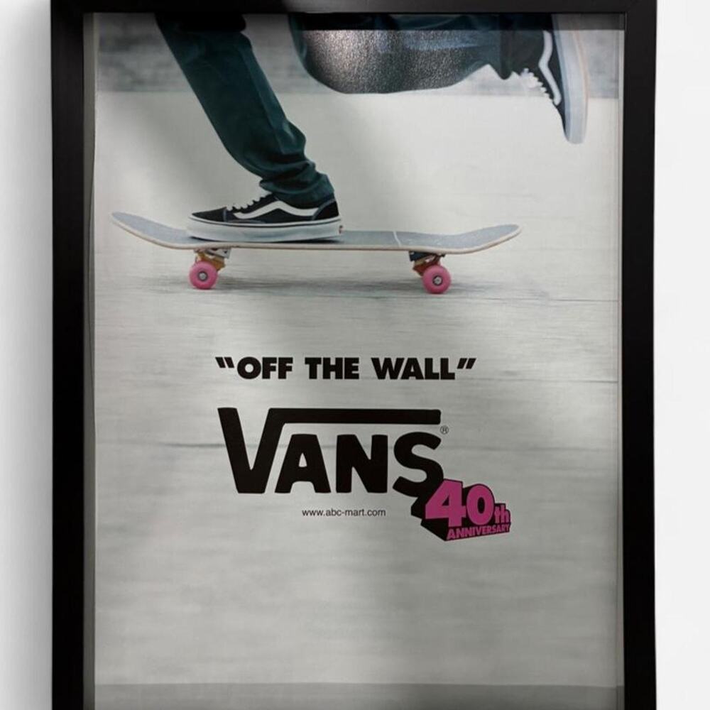 Vans skateboard photographed print cutout framed poster 9x11